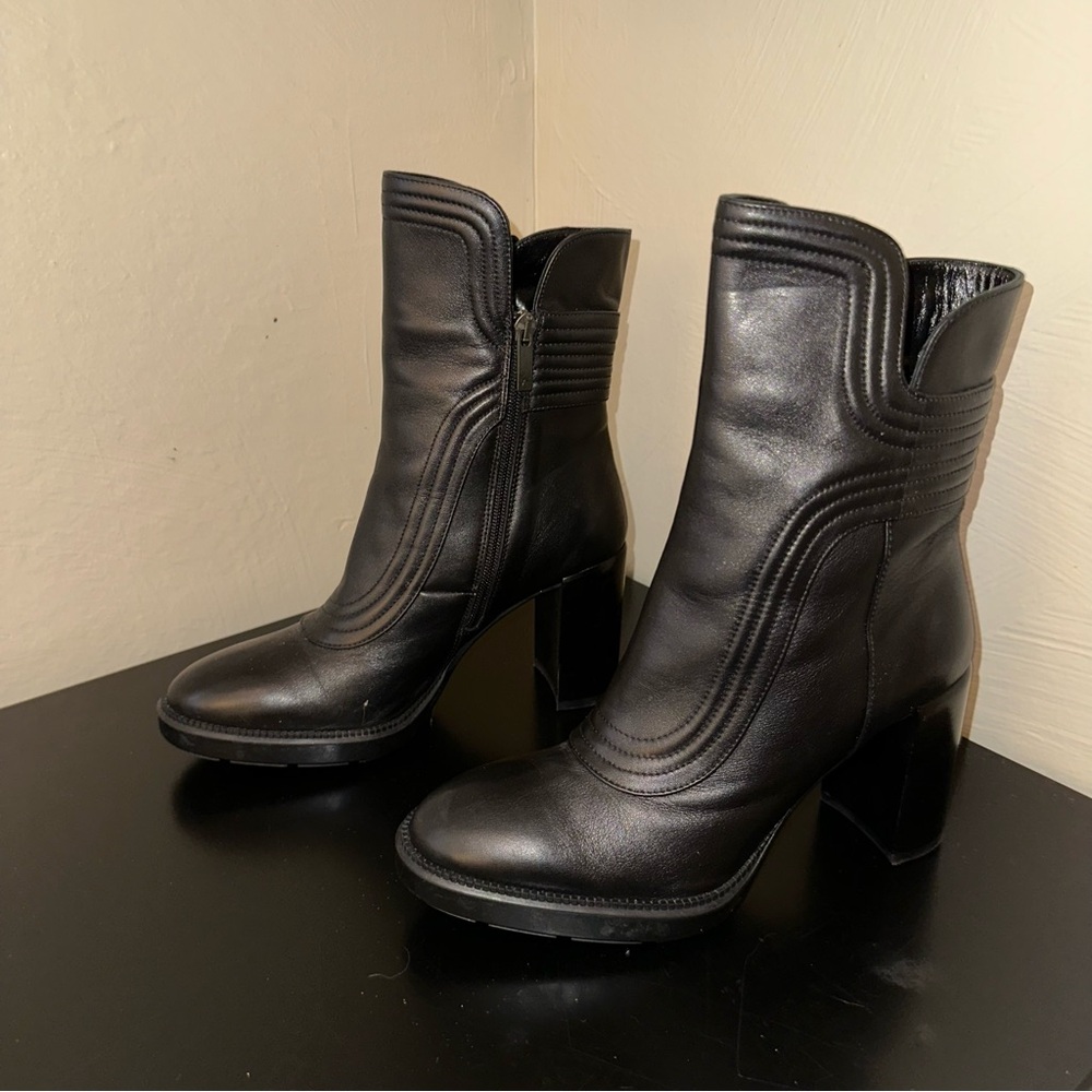 SOLD Aquatalia Black Heeled Boots
